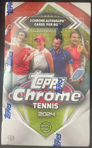 2024 Topps Chrome Tennis Hobby Box Factory Sealed