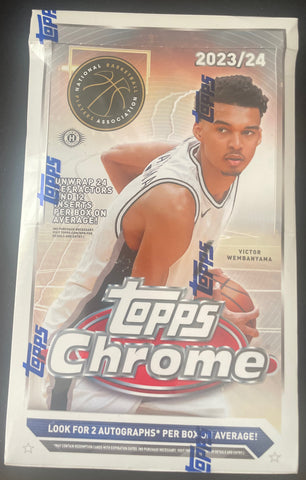 2023-24 Topps Chrome Basketball Hobby Box Factory Sealed