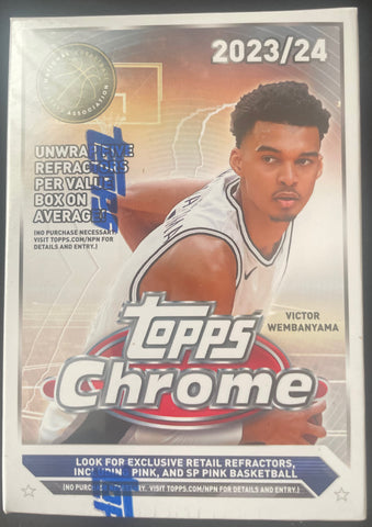 2023-24 Topps Chrome Basketball Value Blaster Box Factory Sealed