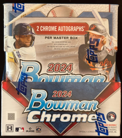 2024 Bowman Chrome Baseball Factory Sealed 12 Pack Hobby Master Box