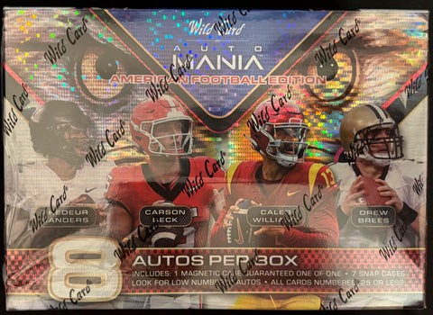 2024 Wild Card Auto Mania American Football Factory Sealed Hobby Box, 8 Autos