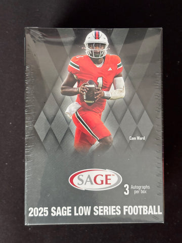 2025 Sage Low Series Football Blaster Factory Sealed Box 3 autos